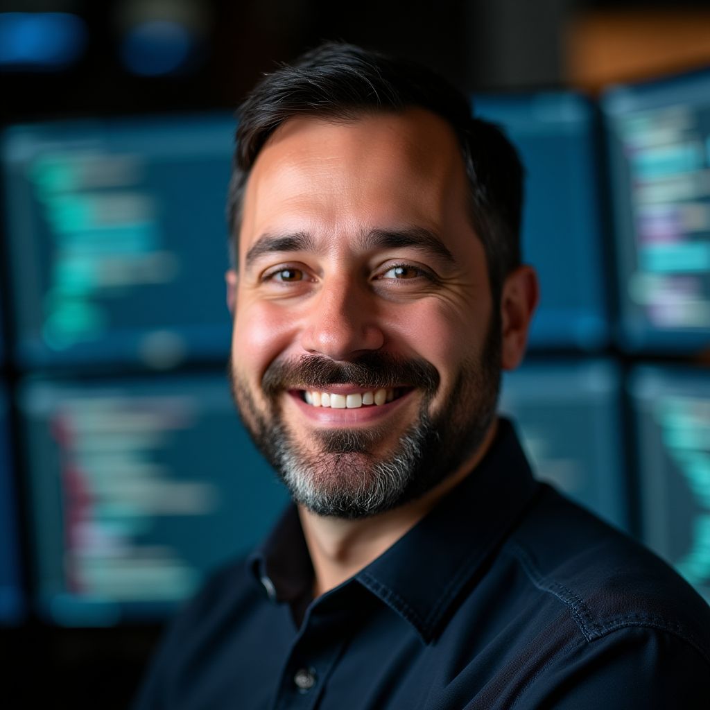 Retrato de Mateo Cruz, Director de Tecnología.